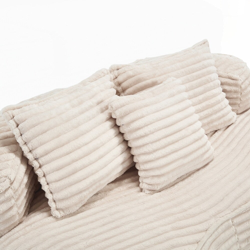 Divano Lazy Sofa, poltrona a sacco resistente e confortevole, con schienale alto, per adulti e bambini, 2 posti