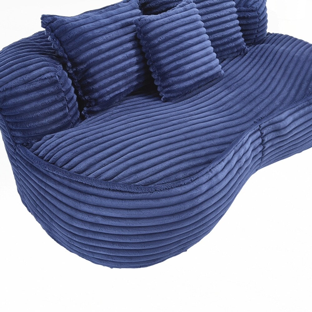 Divano Lazy Sofa, poltrona a sacco resistente e confortevole, con schienale alto, per adulti e bambini, 2 posti