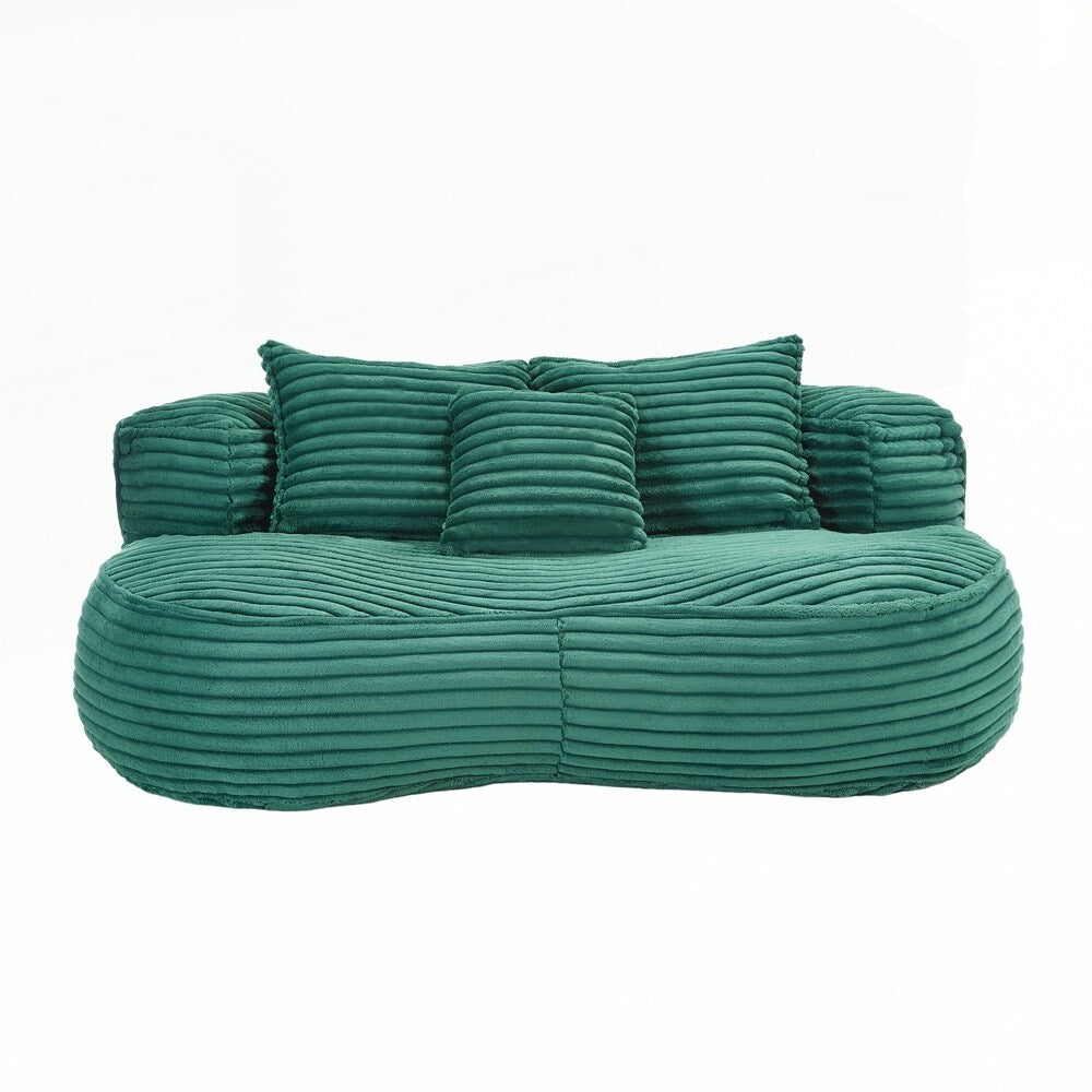 Divano Lazy Sofa, poltrona a sacco resistente e confortevole, con schienale alto, per adulti e bambini, 2 posti