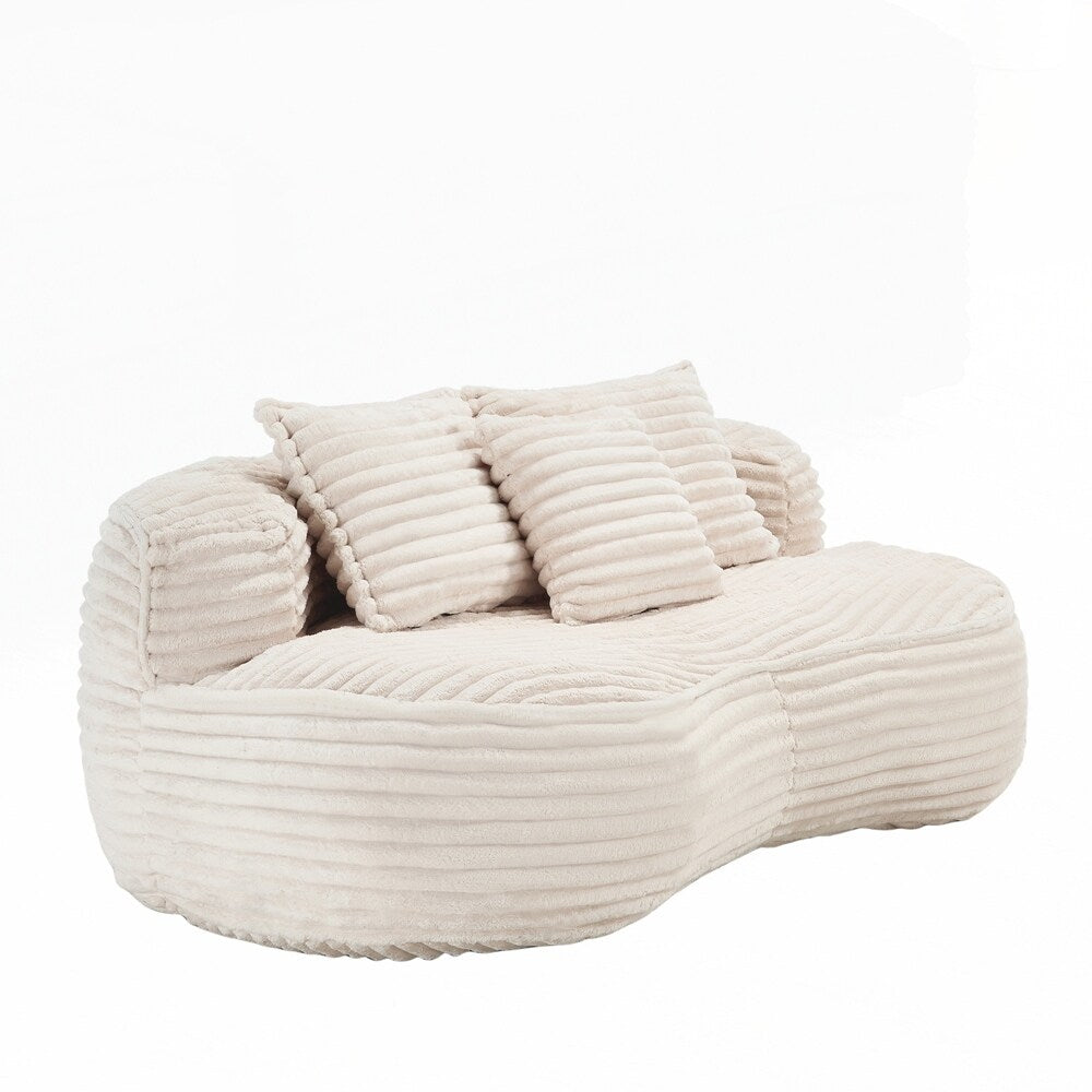 Divano Lazy Sofa, poltrona a sacco resistente e confortevole, con schienale alto, per adulti e bambini, 2 posti