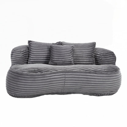 Divano Lazy Sofa, poltrona a sacco resistente e confortevole, con schienale alto, per adulti e bambini, 2 posti