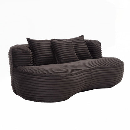Divano Lazy Sofa, poltrona a sacco resistente e confortevole, con schienale alto, per adulti e bambini, 2 posti