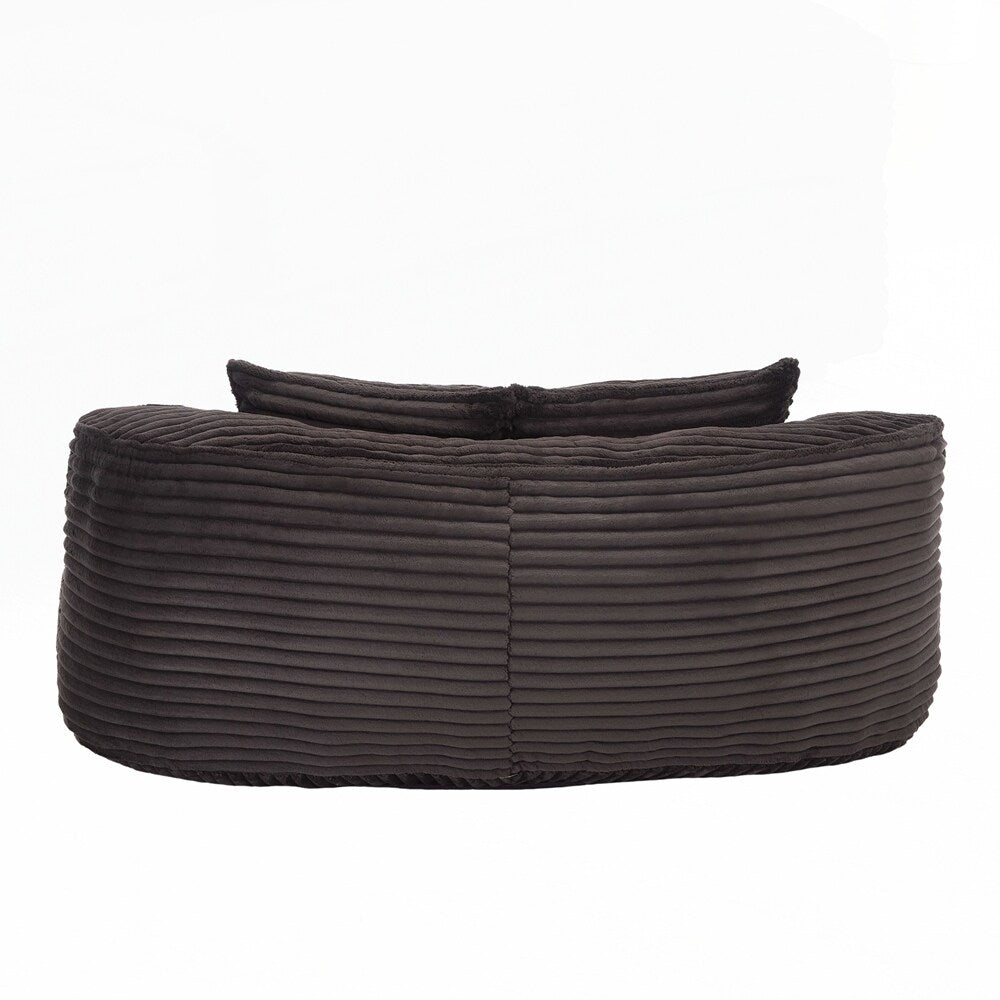 Divano Lazy Sofa, poltrona a sacco resistente e confortevole, con schienale alto, per adulti e bambini, 2 posti