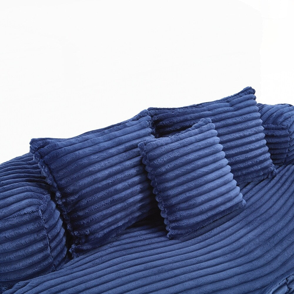 Divano Lazy Sofa, poltrona a sacco resistente e confortevole, con schienale alto, per adulti e bambini, 2 posti