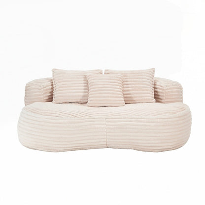 Divano Lazy Sofa, poltrona a sacco resistente e confortevole, con schienale alto, per adulti e bambini, 2 posti