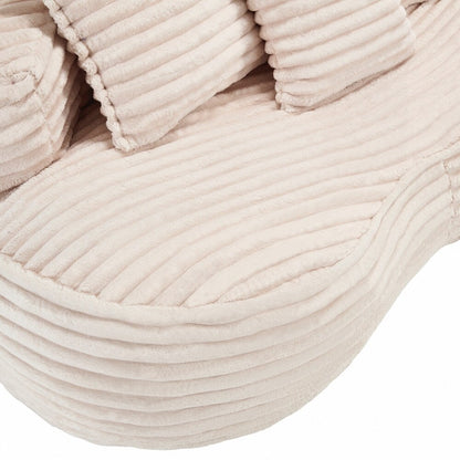 Divano Lazy Sofa, poltrona a sacco resistente e confortevole, con schienale alto, per adulti e bambini, 2 posti