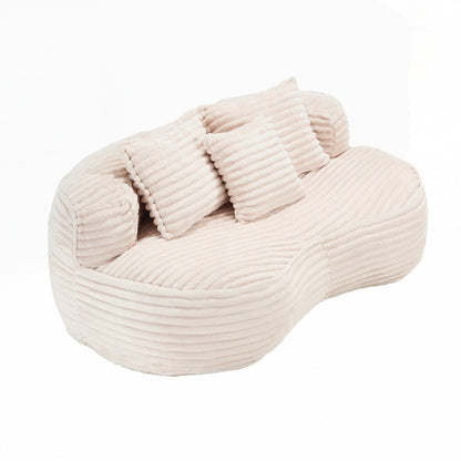 Divano Lazy Sofa, poltrona a sacco resistente e confortevole, con schienale alto, per adulti e bambini, 2 posti