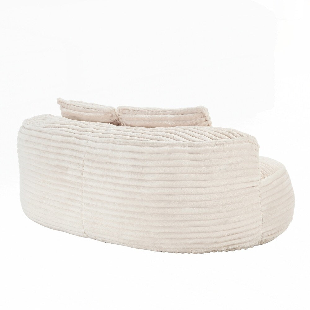 Divano Lazy Sofa, poltrona a sacco resistente e confortevole, con schienale alto, per adulti e bambini, 2 posti