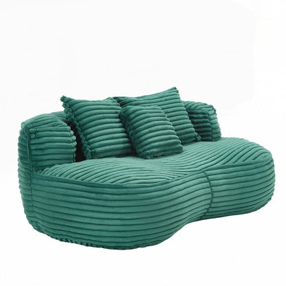 Divano Lazy Sofa, poltrona a sacco resistente e confortevole, con schienale alto, per adulti e bambini, 2 posti