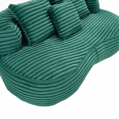 Divano Lazy Sofa, poltrona a sacco resistente e confortevole, con schienale alto, per adulti e bambini, 2 posti