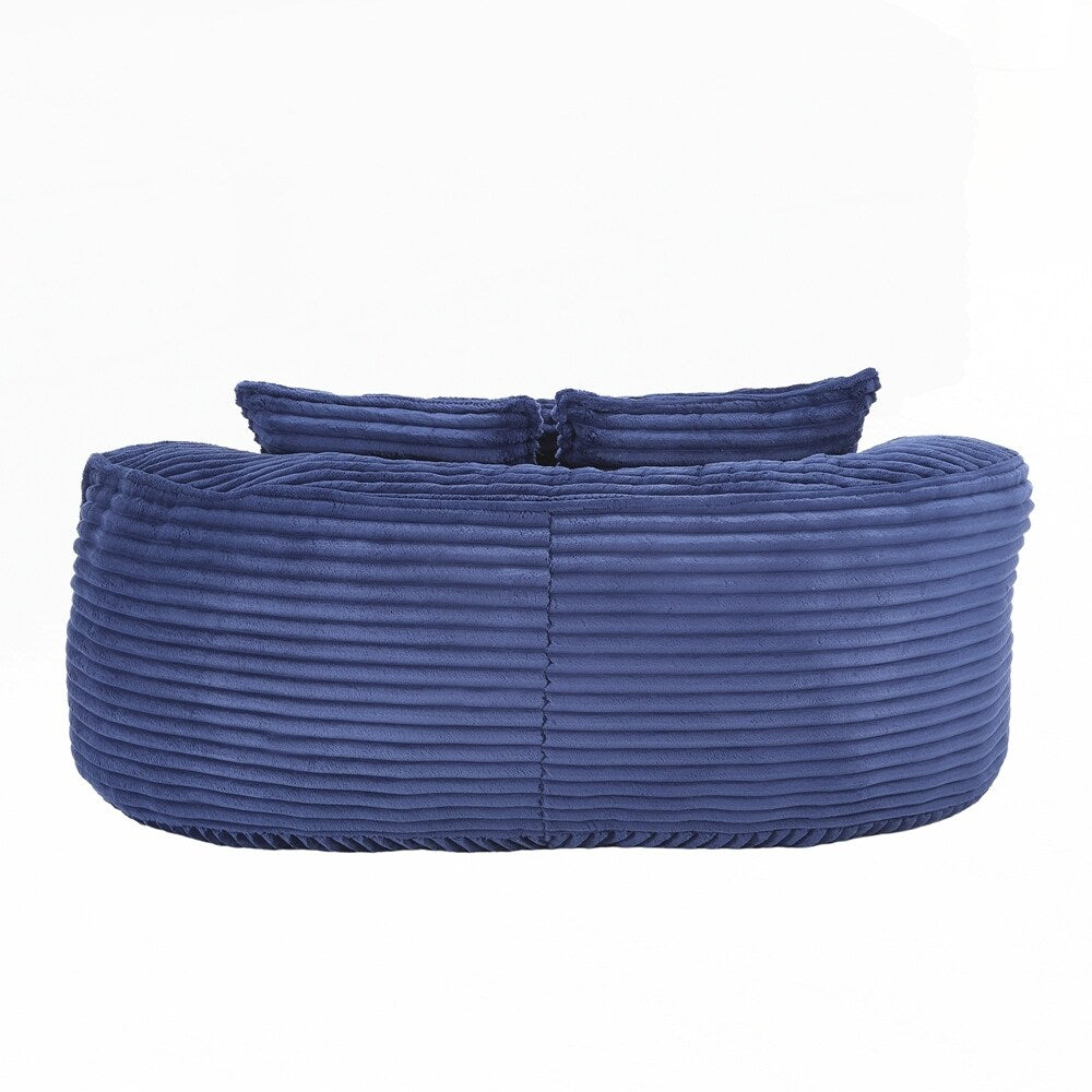 Divano Lazy Sofa, poltrona a sacco resistente e confortevole, con schienale alto, per adulti e bambini, 2 posti