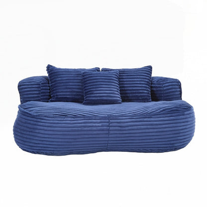 Divano Lazy Sofa, poltrona a sacco resistente e confortevole, con schienale alto, per adulti e bambini, 2 posti