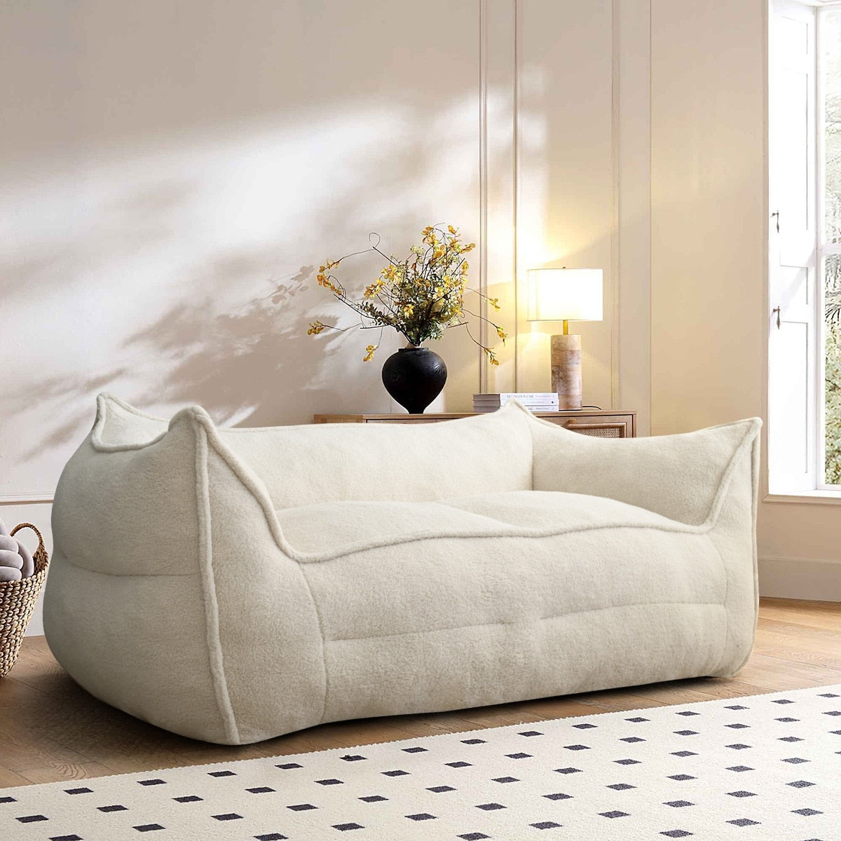 Divano Lazy Sofa Divano da soggiorno Poltrona a sacco con memory foam