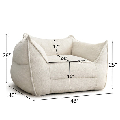 Divano Lazy Sofa Divano da soggiorno Poltrona a sacco con memory foam
