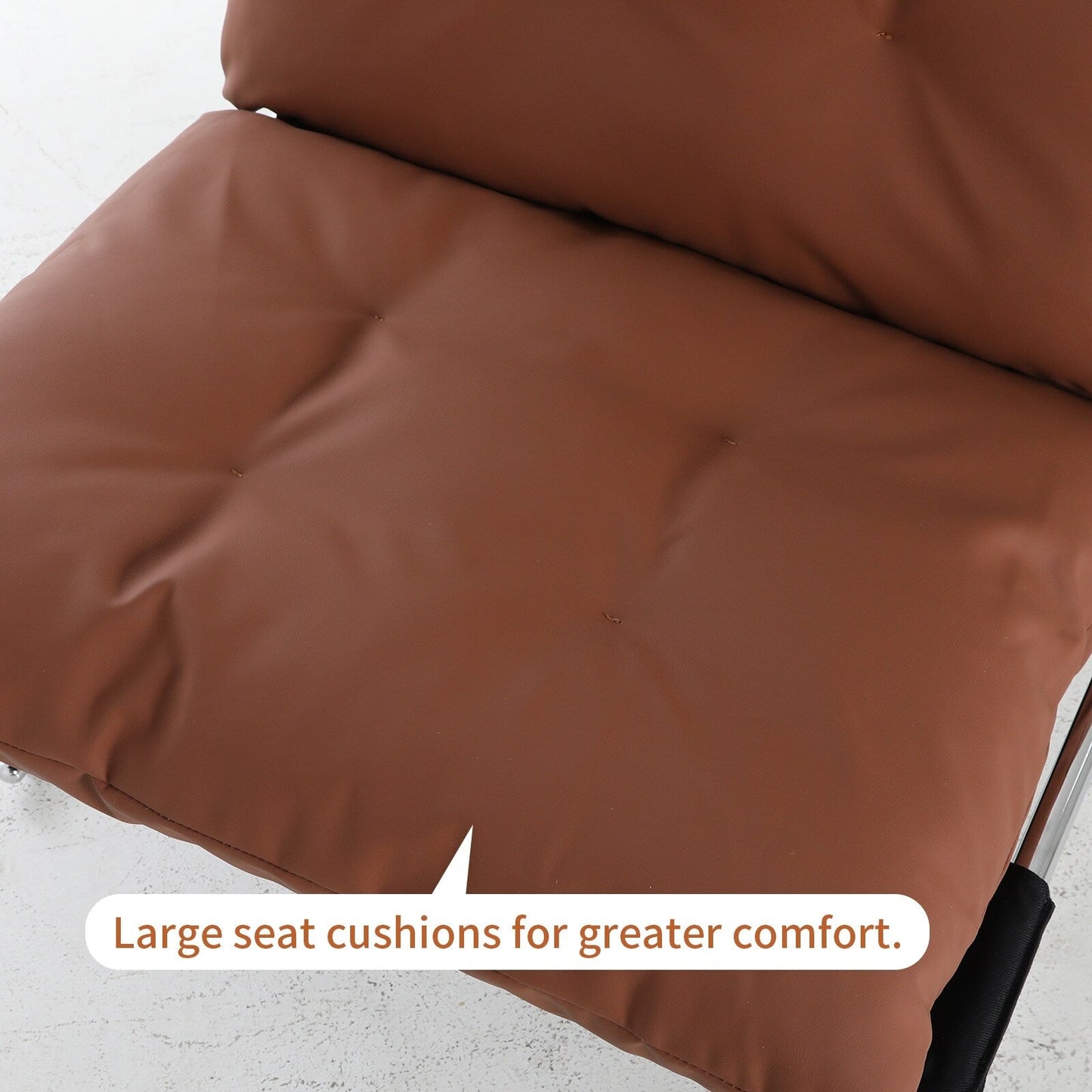 Poltrona in pelle, sedia moderna con schienale alto, sedie da soggiorno con gambe in metallo e imbottitura morbida, poltrone