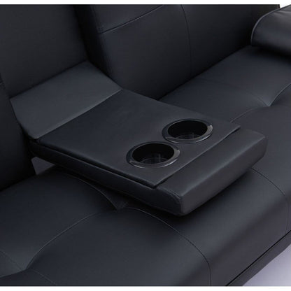 Divano letto pieghevole multifunzionale in pelle per ufficio con tavolino da caffè