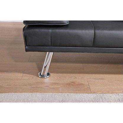 Divano letto pieghevole multifunzionale in pelle per ufficio con tavolino da caffè