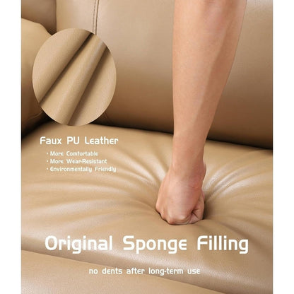 Poltrona reclinabile elettrica in pelle con riscaldamento e massaggio