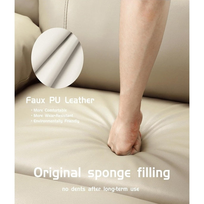 Poltrona reclinabile elettrica in pelle con riscaldamento e massaggio