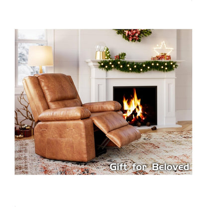 Poltrona reclinabile elettrica in pelle con riscaldamento e massaggio