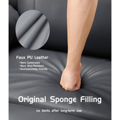 Poltrona reclinabile elettrica in pelle con riscaldamento e massaggio