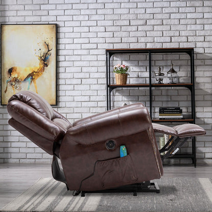 Poltrona reclinabile elettrica traspirante con massaggio, riscaldamento e porta USB