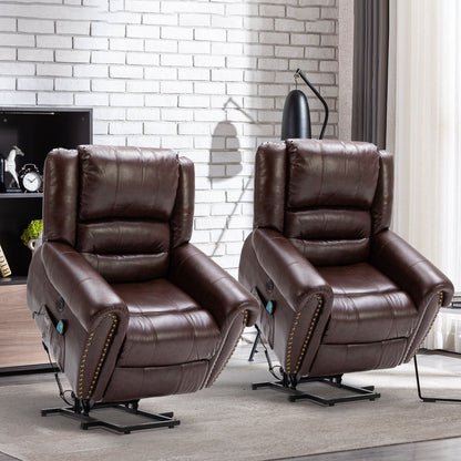 Poltrona reclinabile elettrica traspirante con massaggio, riscaldamento e porta USB