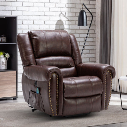 Poltrona reclinabile elettrica traspirante con massaggio, riscaldamento e porta USB