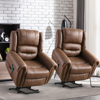 Poltrona reclinabile elettrica traspirante con massaggio, riscaldamento e porta USB