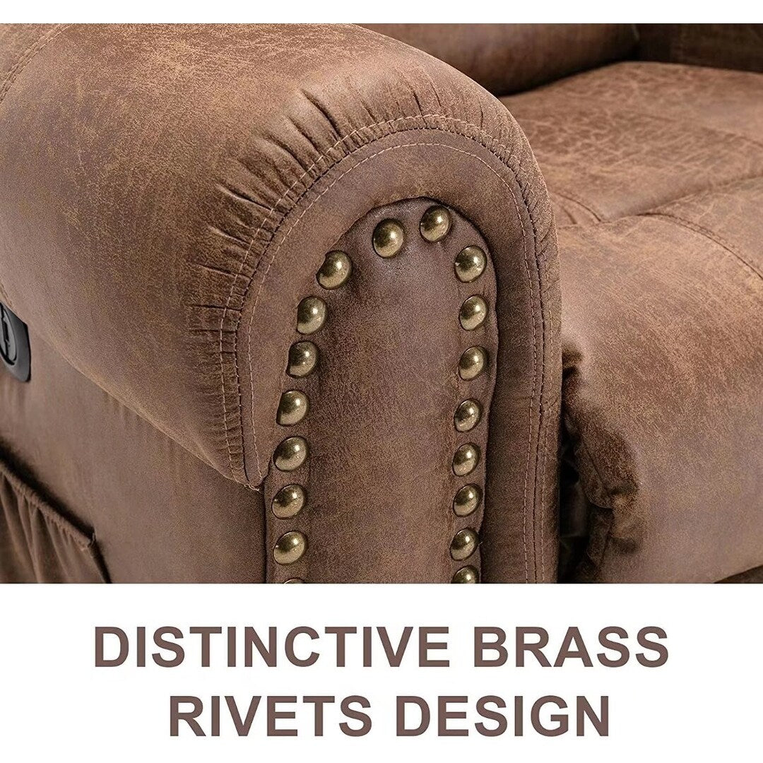 Poltrona reclinabile elettrica traspirante con massaggio, riscaldamento e porta USB