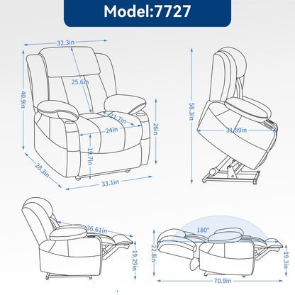 Poltrona reclinabile elettrica Leatheraire