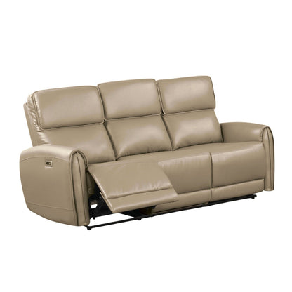 Divano elettrico rivestito in similpelle con porte di ricarica USB