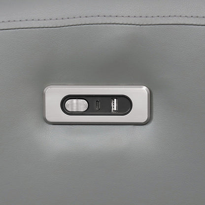 Divano elettrico rivestito in similpelle con porte di ricarica USB