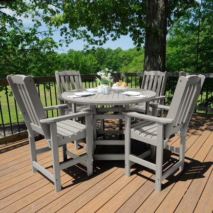 Set da pranzo per esterni Lehigh da 5 pezzi - Tavolo rotondo da 48, altezza bancone