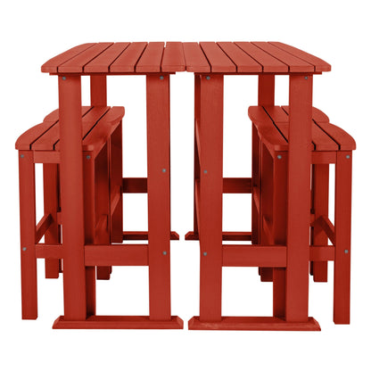 Set da balcone per esterni Lehigh da 6 pezzi - Altezza bar