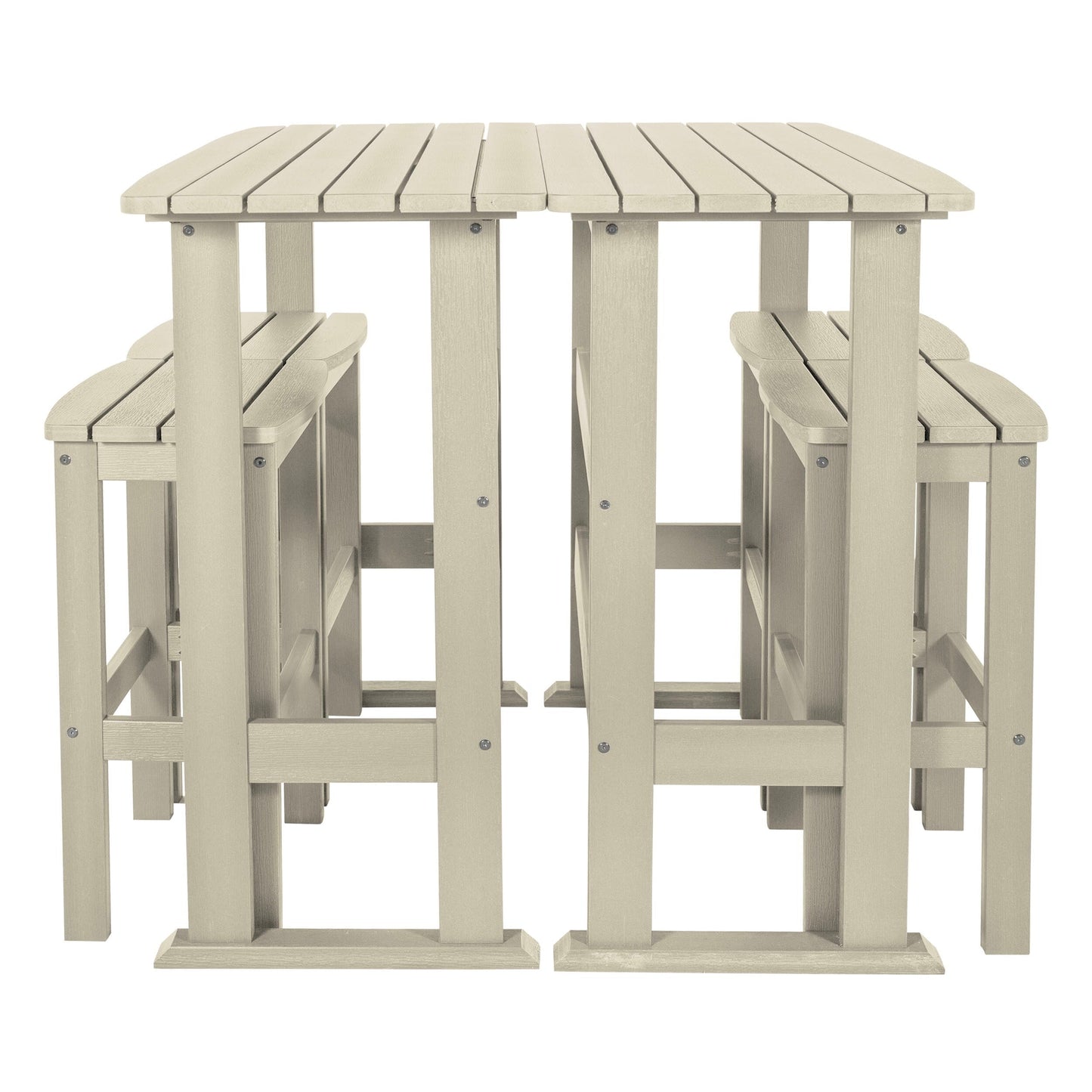 Set da balcone per esterni Lehigh da 6 pezzi - Altezza bar