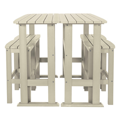 Set da balcone per esterni Lehigh da 6 pezzi - Altezza bar