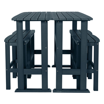 Set da balcone per esterni Lehigh da 6 pezzi - Altezza bar