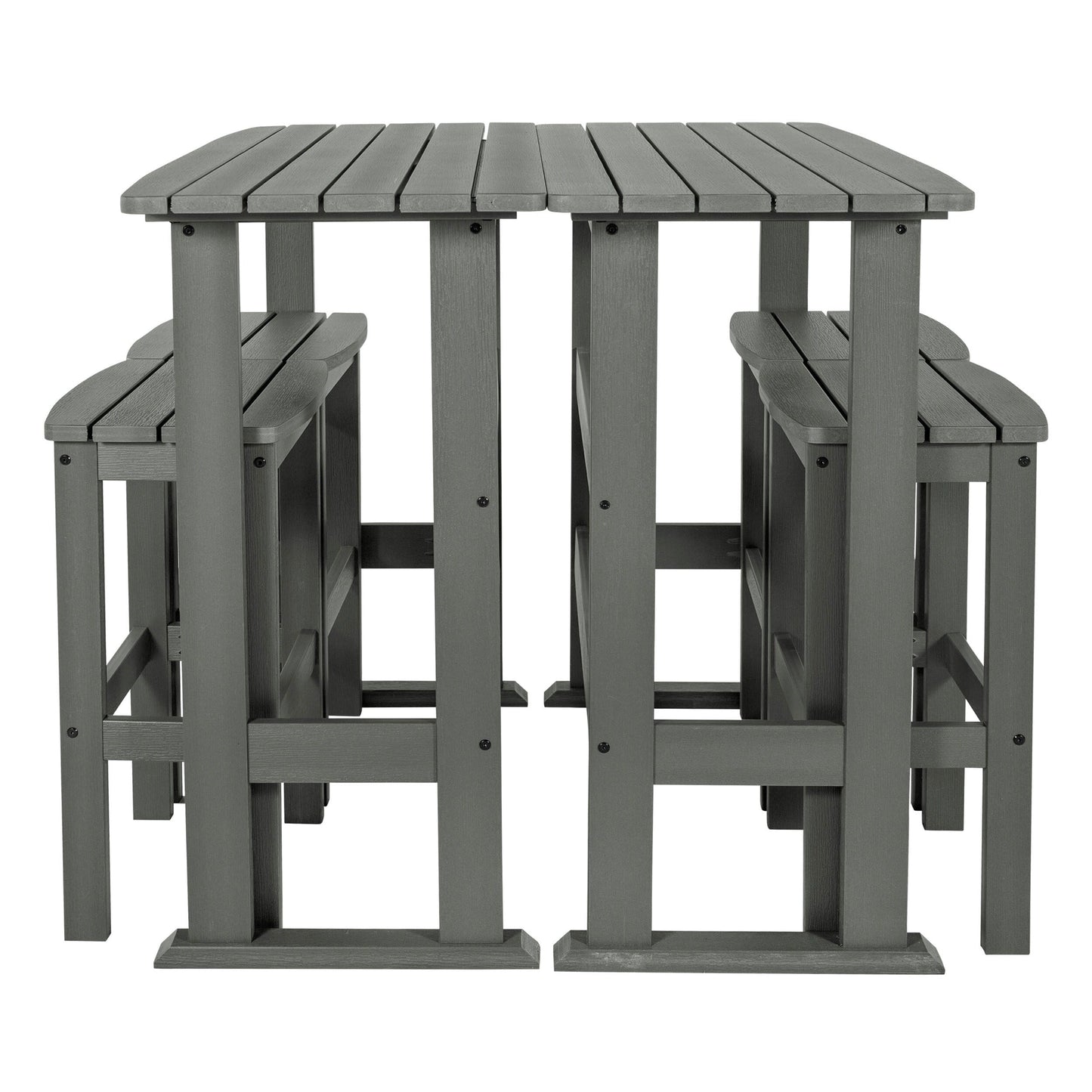 Set da balcone per esterni Lehigh da 6 pezzi - Altezza bar