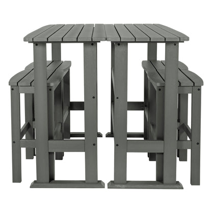 Set da balcone per esterni Lehigh da 6 pezzi - Altezza bar