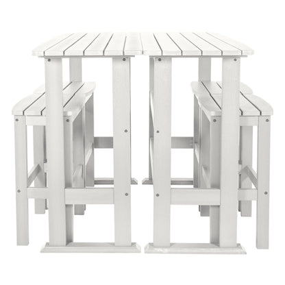 Set da balcone per esterni Lehigh da 6 pezzi - Altezza bar