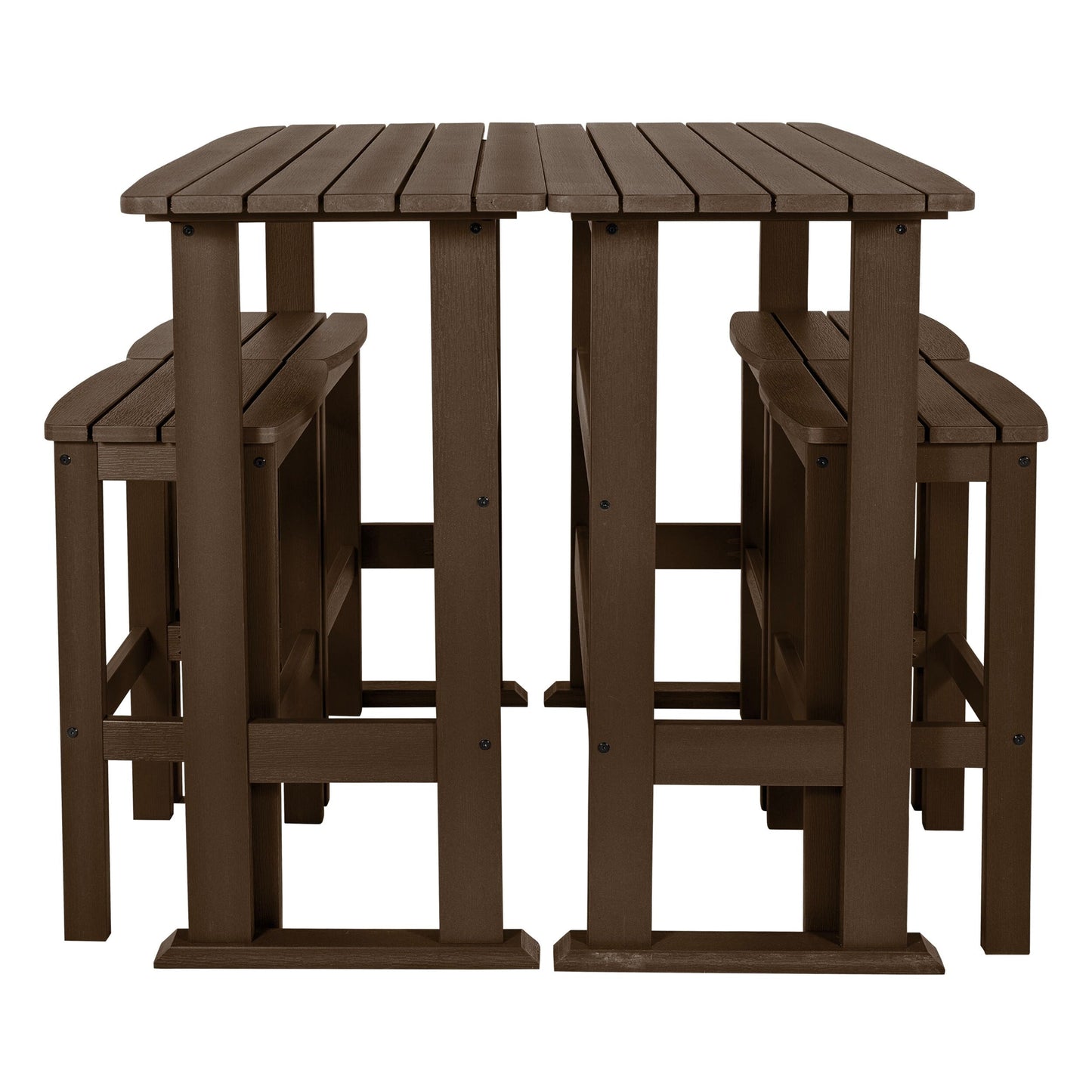 Set da balcone per esterni Lehigh da 6 pezzi - Altezza bar