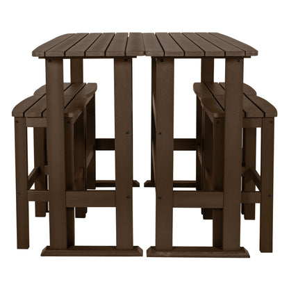 Set da balcone per esterni Lehigh da 6 pezzi - Altezza bar