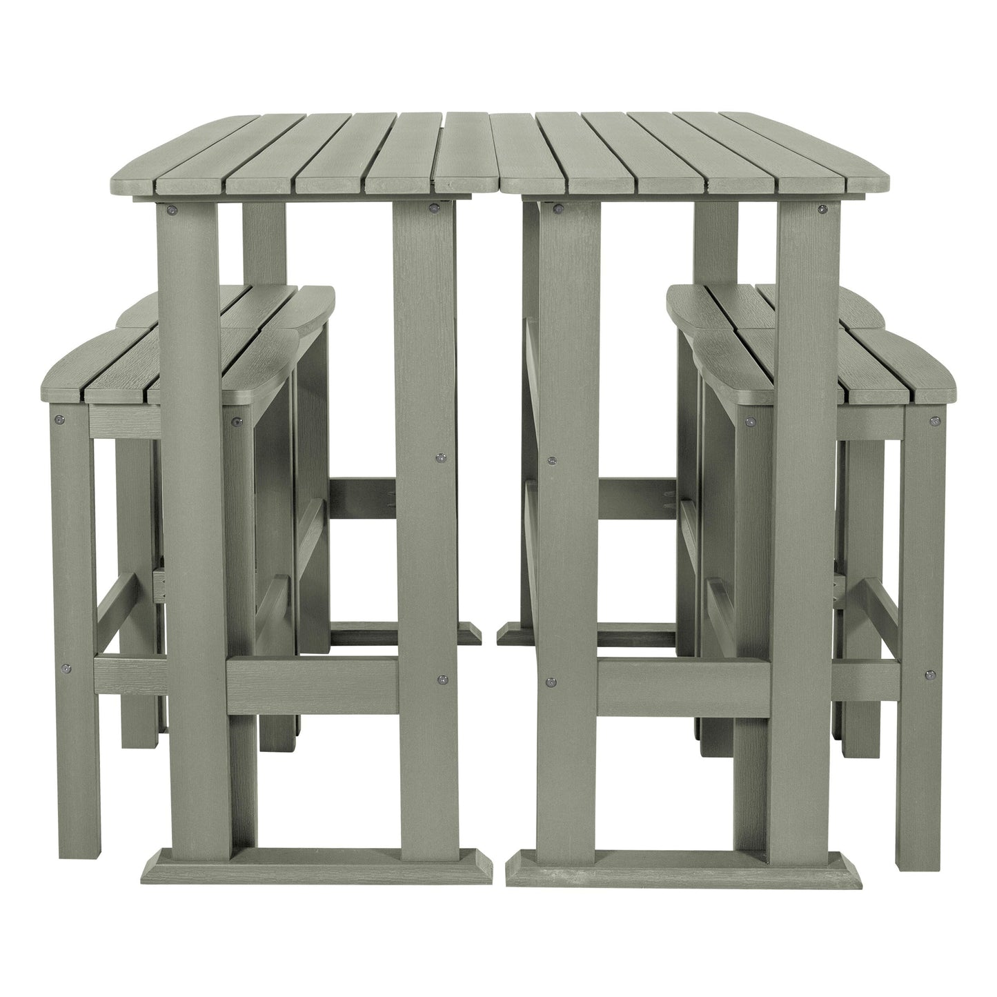 Set da balcone per esterni Lehigh da 6 pezzi - Altezza bar