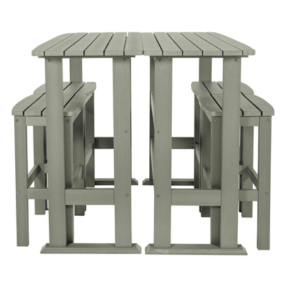 Set da balcone per esterni Lehigh da 6 pezzi - Altezza bar