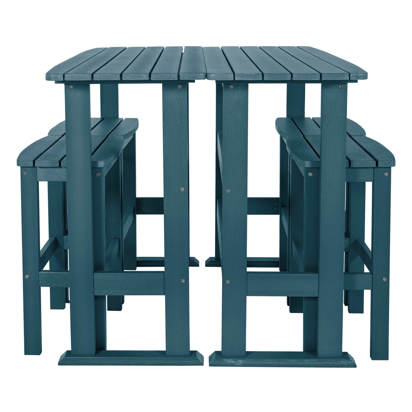 Set da balcone per esterni Lehigh da 6 pezzi - Altezza bar