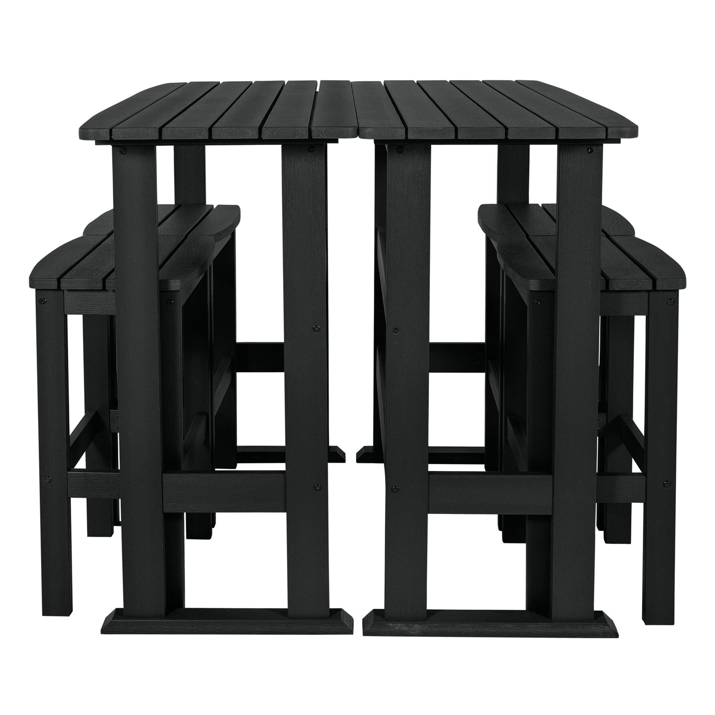 Set da balcone per esterni Lehigh da 6 pezzi - Altezza bar