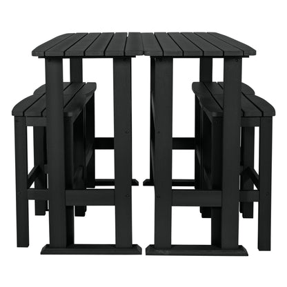 Set da balcone per esterni Lehigh da 6 pezzi - Altezza bar