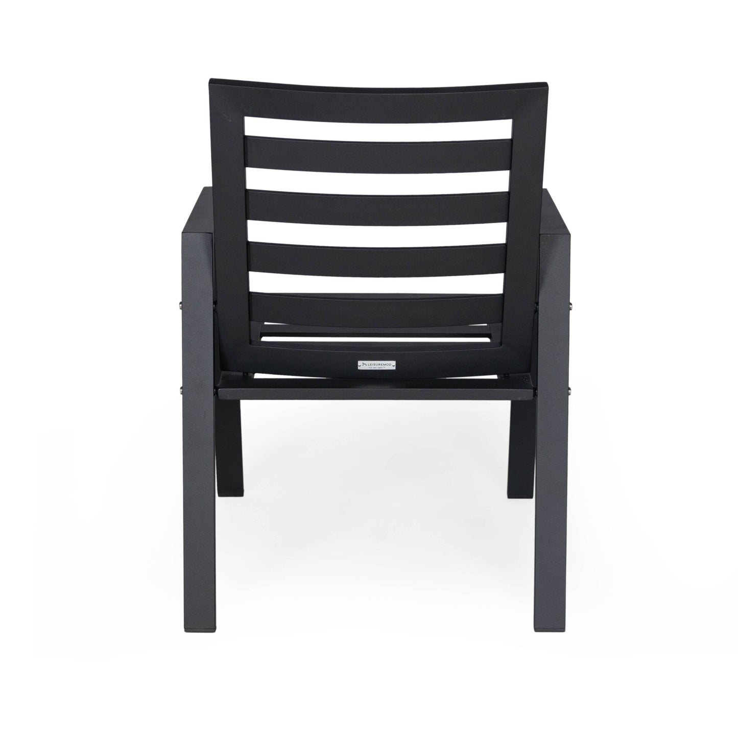 Set da pranzo da esterno da 9 pezzi in alluminio nero serie Chelsea di LeisureMod
