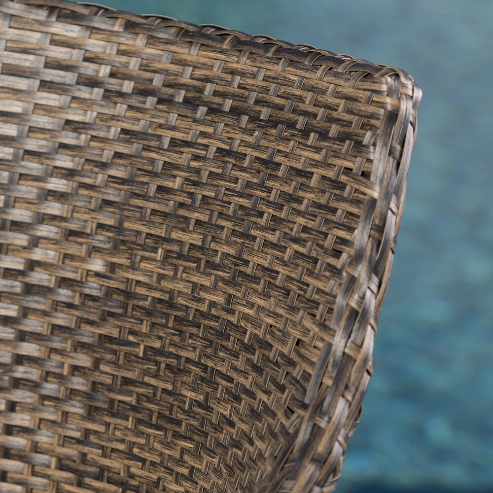 Set da pranzo quadrato in vimini da 5 pezzi Lenox Outdoor con cuscini di Christopher Knight Home